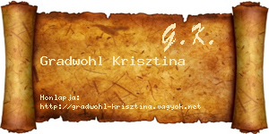 Gradwohl Krisztina névjegykártya