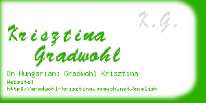 krisztina gradwohl business card